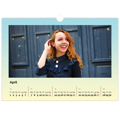Fotokalender A3 — Pastelltoner [April]