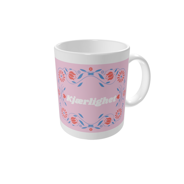 Kopp med bilde — Blomsterstensiler