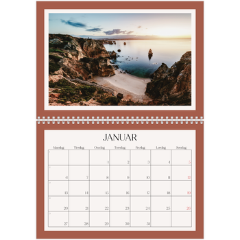 Fotokalender A4 dobbel — Klassiske farger