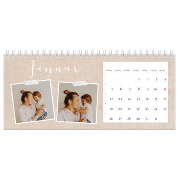 Bordkalender med foto — Scrapbook kalender