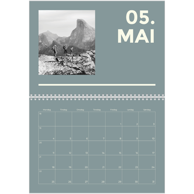 Fotokalender A4 dobbel (30 x 40 cm) — Moderne og dristig [kalender-forside]