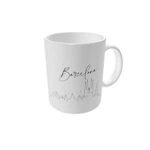 Kopp med bilde — Barcelona skyline
