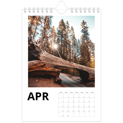 Fotokalender A5 — Hvit kalender [April]