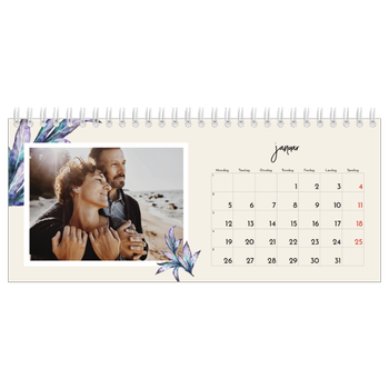 Bordkalender med foto — Malte blomster