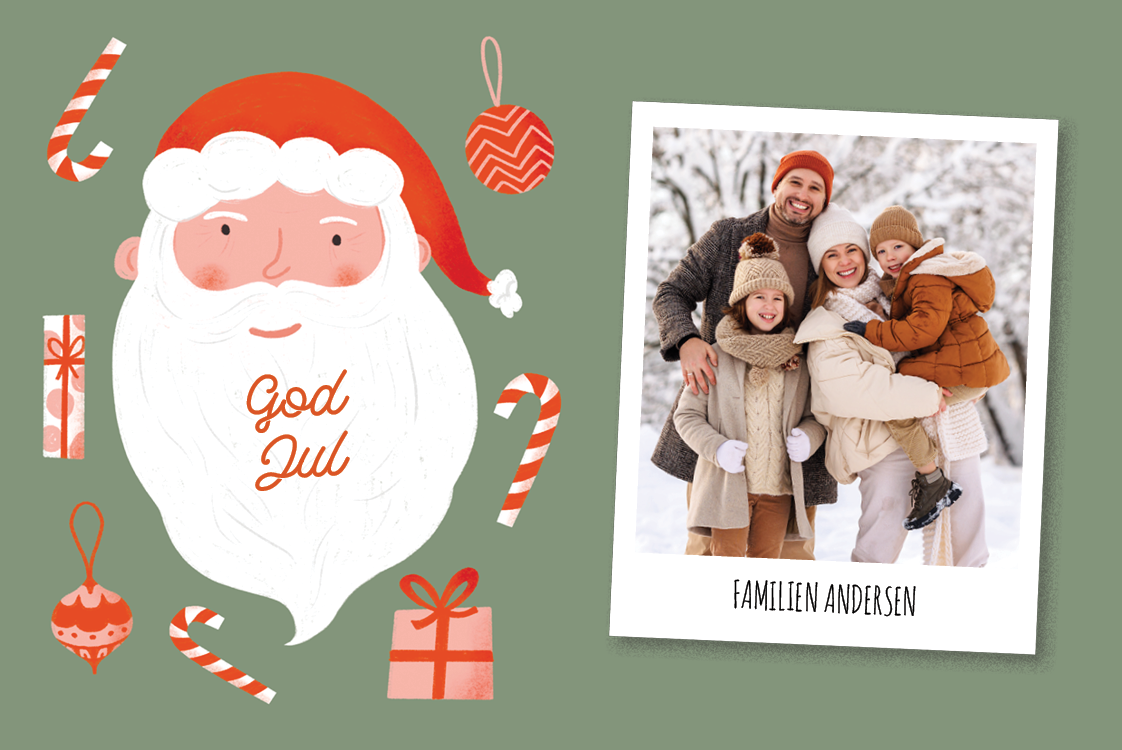 Fotokort — Glad julenisse