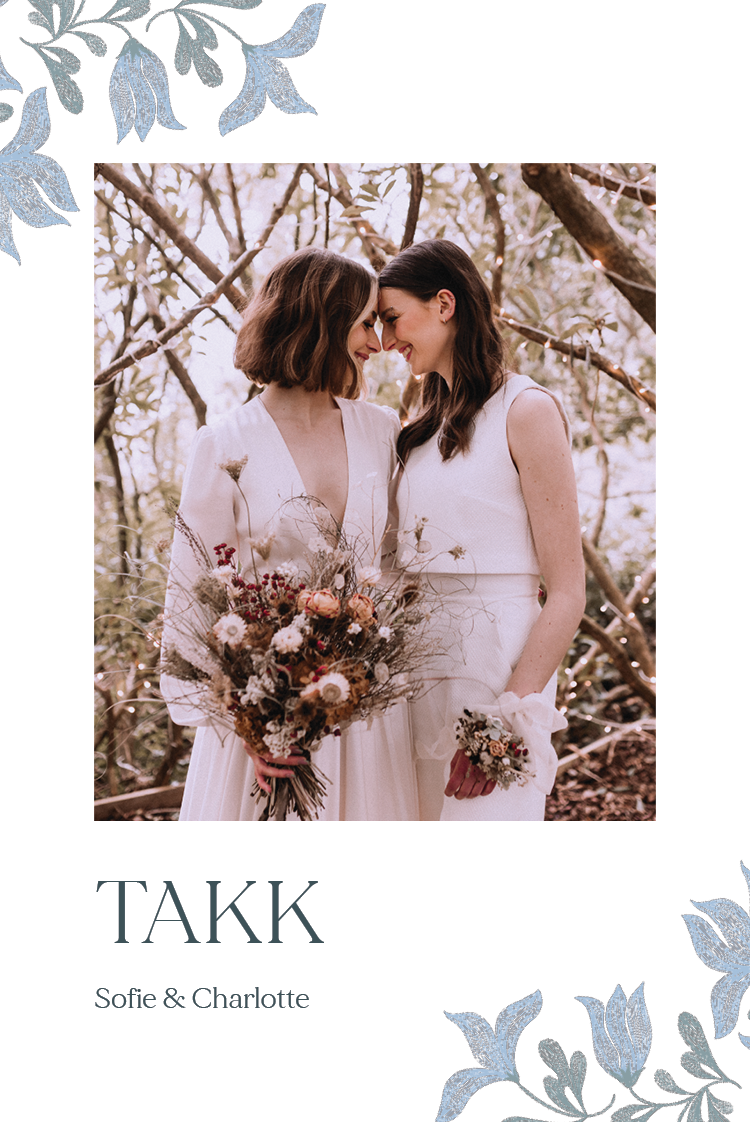 Takkekort — Elegant blomstret