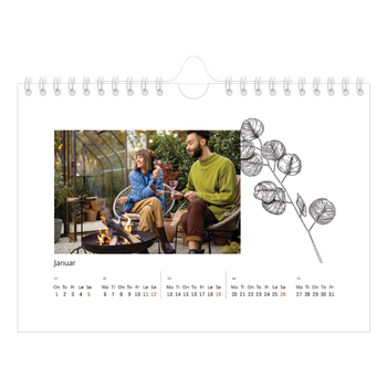Fotokalender A5 — Blomstertegninger