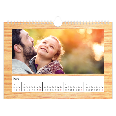 Fotokalender A4 — Paneler i tre [Mars]