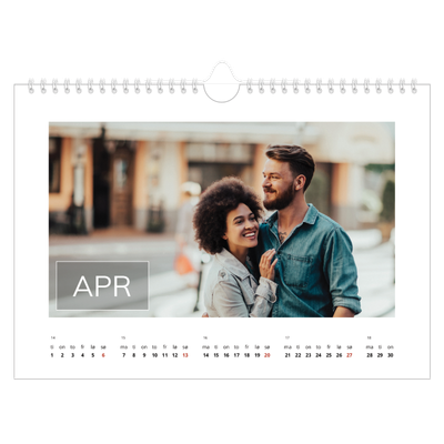 Fotokalender A4 — Överlägg för datumruta [April]