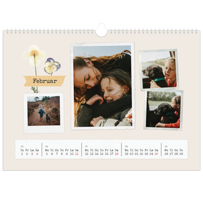 Fotokalender A3 — Vintage scrapbooking [Februar]