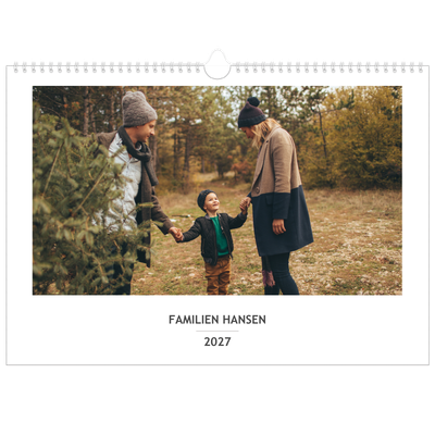 Familiekalender A3 Liggande — Enkel planlegger - Familie på 5 [kalender-forside]