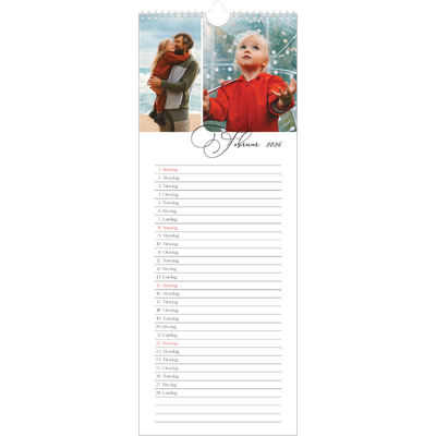 Fotokalender smal  — Øyeblikksbilder og skrift [Februar]