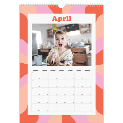 A3 Månedskalender — Lek med mønster [April]