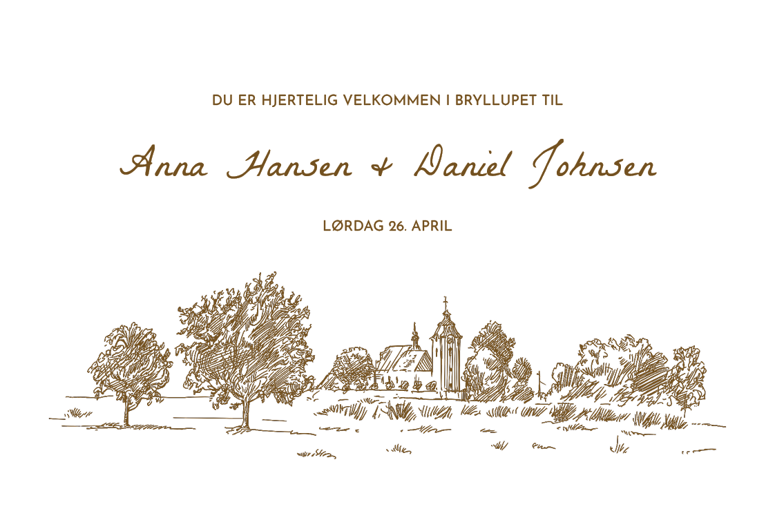 Invitasjoner — Bryllupsskisser