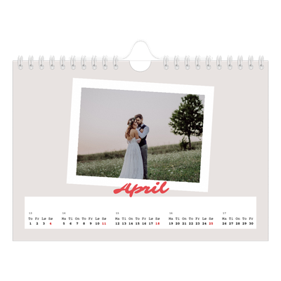Fotokalender A5 — Signert trykk [April]