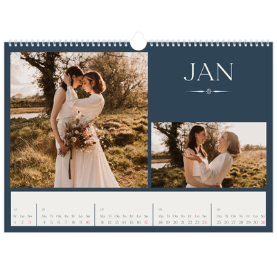 Fotokalender A3 — Skifer & seriffer [Januar]