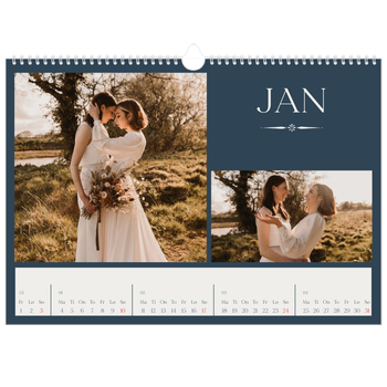 Fotokalender A3 — Skifer & seriffer