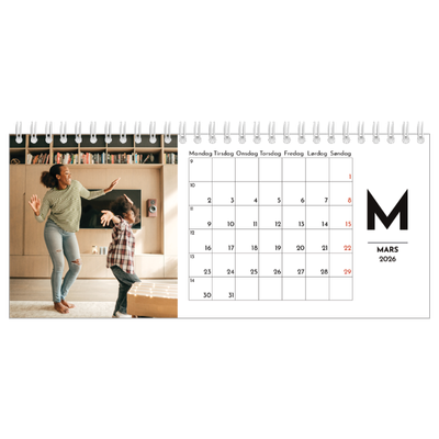 Bordkalendere — Bokstav i fokus [Mars]