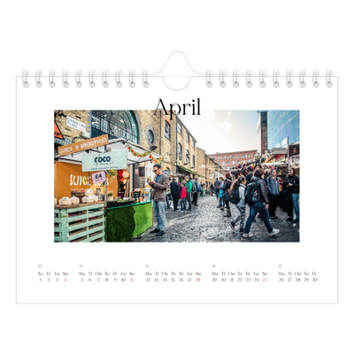 Fotokalender A5 — Min reiseskildring [April]