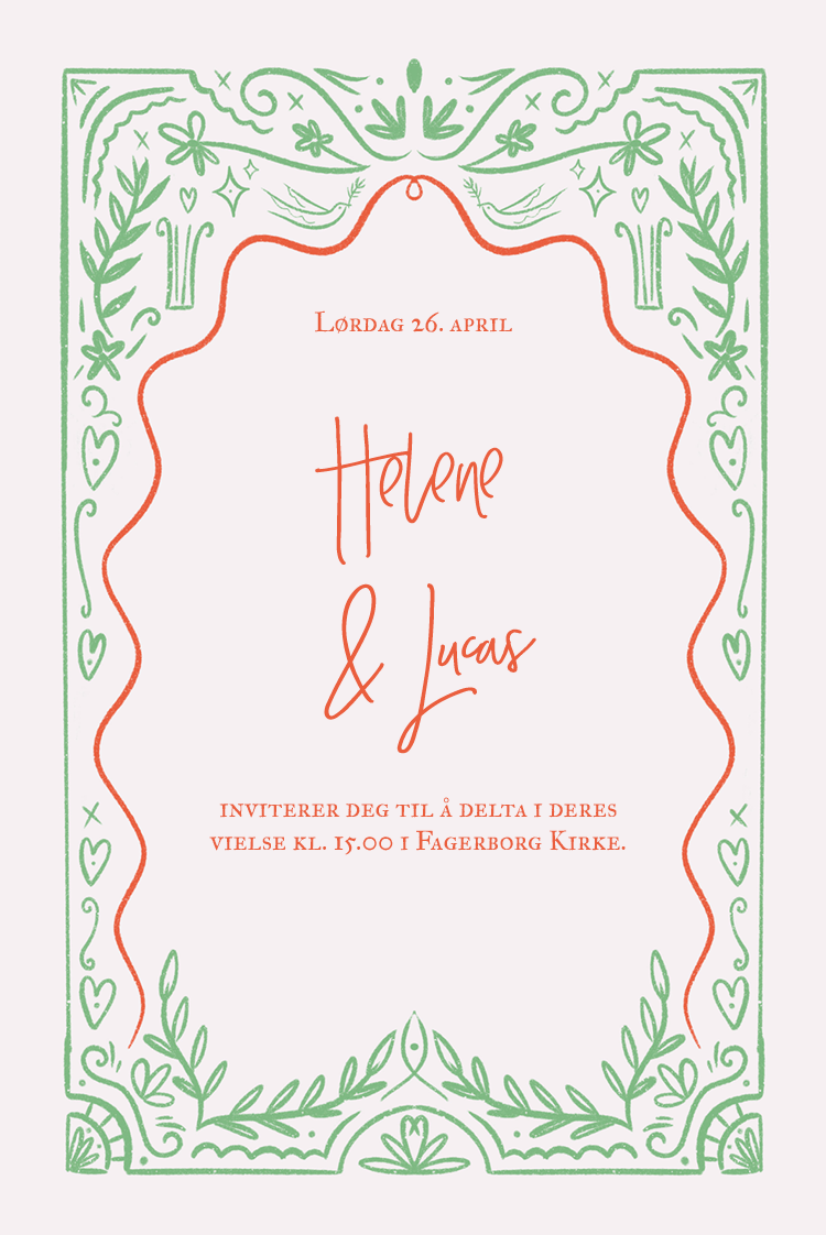 Invitasjoner — Vintage ramme