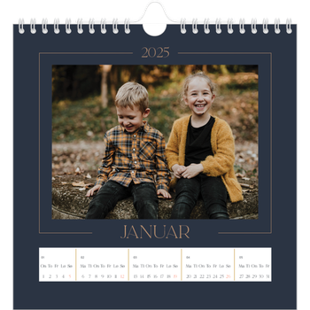 Fotokalender Kvadratisk — Prøyssisk blå