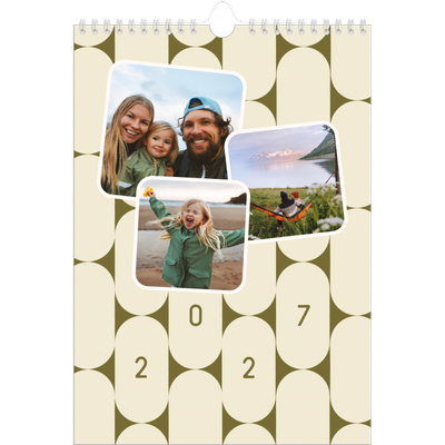 Fotokalender A4 (20 x 30 cm) — Retro mønstre [kalender-forside]