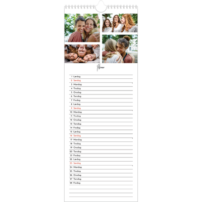 Fotokalender smal  — Bildecollage [Februar]