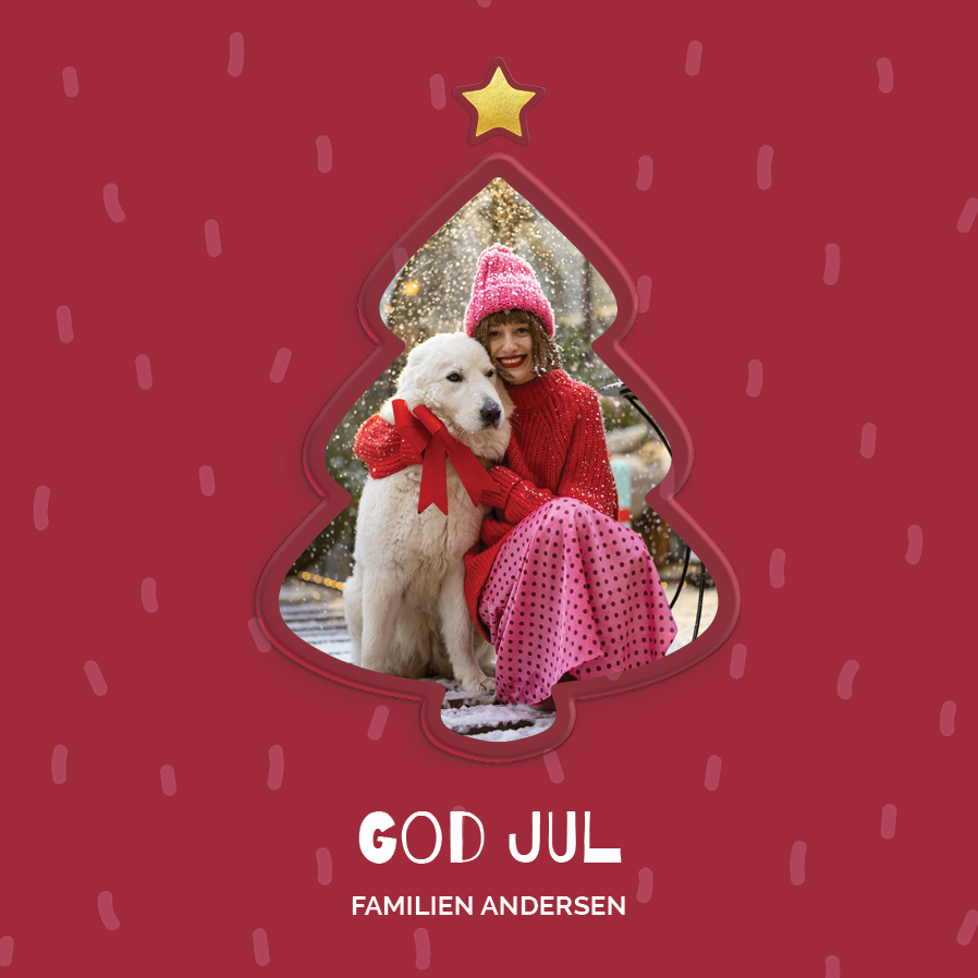 Fotokort — Rød treramme