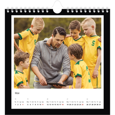 Månedskalender kvadratisk — Svart bakgrunn [kalender-forside]