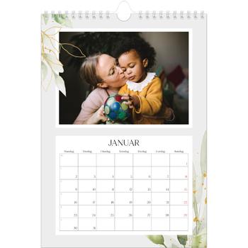 Fotokalender A4 — Naturlig akvarell