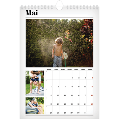 Fotokalender A4 (20 x 30 cm) — Avisstil [kalender-forside]