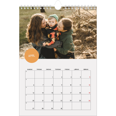 Fotokalender A4 (20 x 30 cm) — Fotoklistremerke [April]
