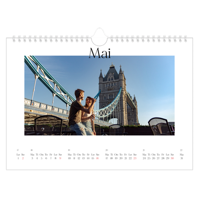 Fotokalender A4 — Min reiseskildring [Mai]