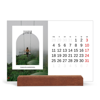 Bordkalender med trestativ - Liggende — Den åpne buen