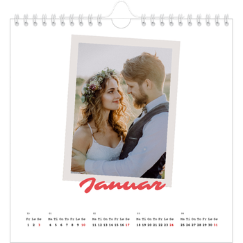 Fotokalender Kvadratisk — Signert trykk