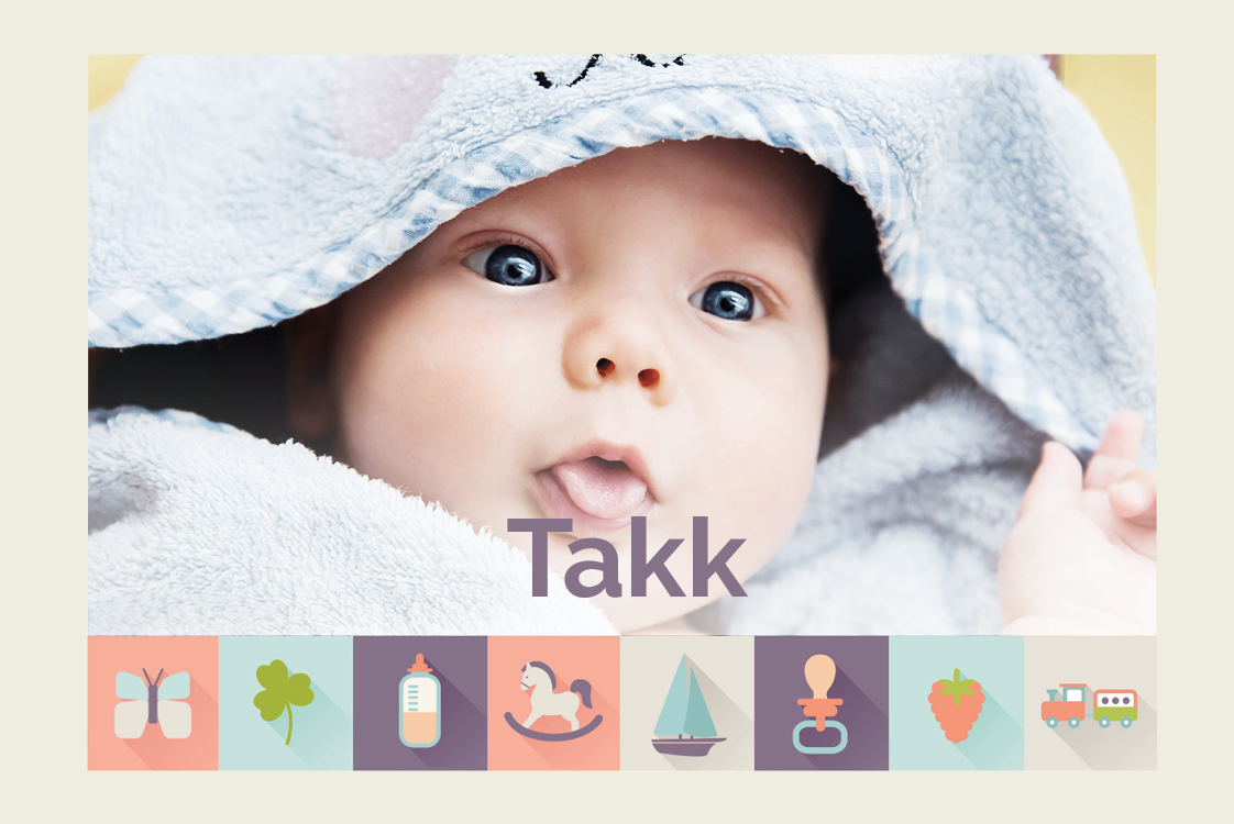 Takkekort — Babyikoner
