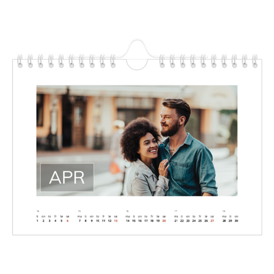 Fotokalender A5 — Överlägg för datumruta [April]