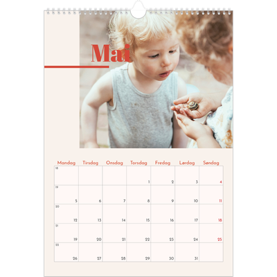 A3 Månedskalender — Kalender 90-talls stil [kalender-forside]