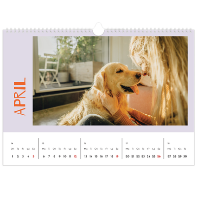 Fotokalender A3 — Fargerik kalender [April]