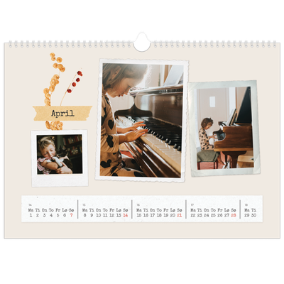 Fotokalender A3 — Vintage scrapbooking [April]