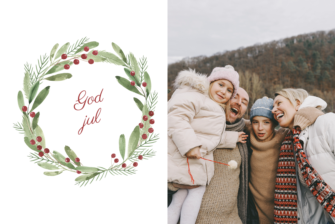 Fotokort — Julekrans