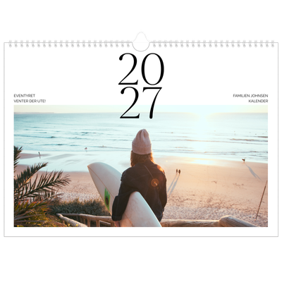 Fotokalender A3 — Surfing i solnedgang [kalender-forside]