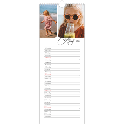 Fotokalender smal  — Øyeblikksbilder og skrift [April]