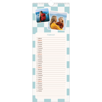 Fotokalender smal  — Retro mønstre [Februar]