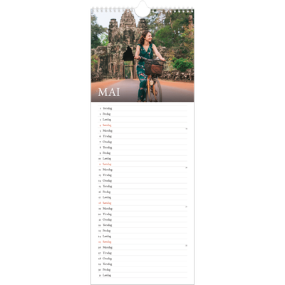 Fotokalender smal  — Enkel serif-font [kalender-forside]