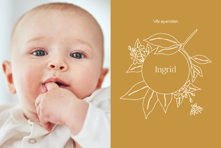 Invitasjoner — Skjør blomsterbaby