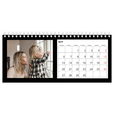 Bordkalendere — Svart ramme [April]