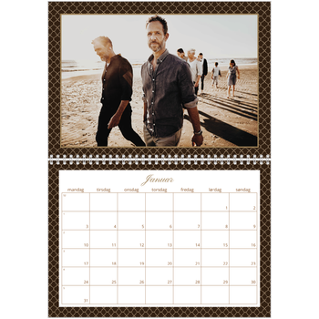 Fotokalender A4 dobbel — Geometrisk mønster