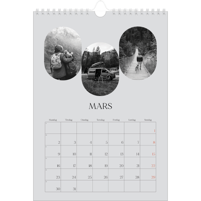 Fotokalender A4 (20 x 30 cm) — Den åpne veien [Mars]