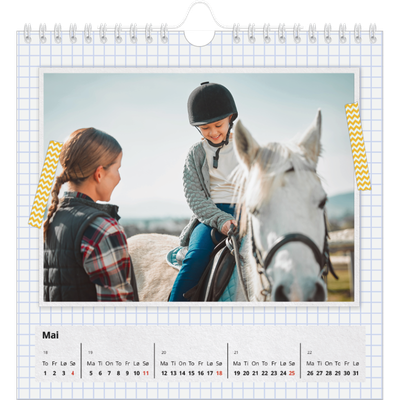 Månedskalender kvadratisk — Washi tape [kalender-forside]